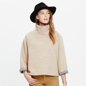 Madewell Herringbone Mock Neck Sweater